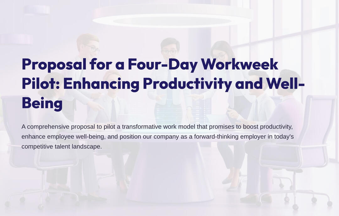 Four-day workweek proposal presentation preview